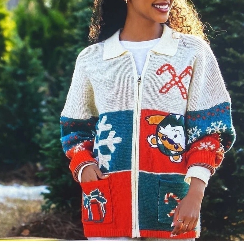 Disney Star Wars Ewok Christmas Spirit Jersey Cardigan Sweater - Picture 11 of 11